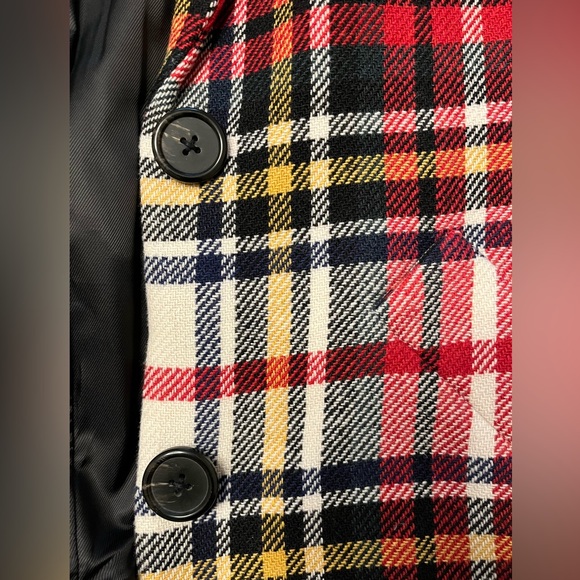 DEREK LAM 10 CROSBY Plaid Cocoon Coat - Picture 12 of 17